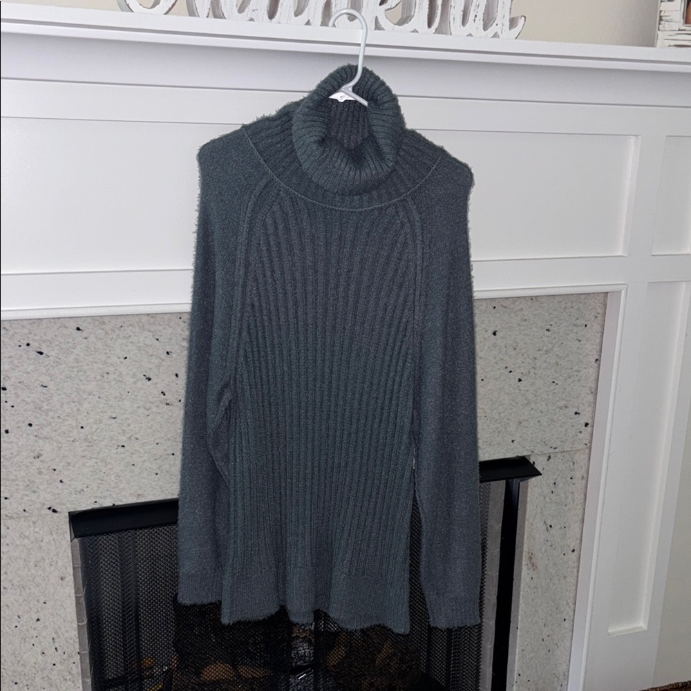 Women's Gray Turtleneck Sweater